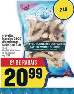 Marché Adonis CREVETTES BLANCHES 26-30 DÉCORTIQUAGE FACILE BLUE TIDE | BLUE TIDE WHITE SHRIMPS 26-30, EASY PEEL offer