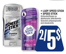 Jean Coutu LADY SPEED STICK, SPEED STICK Selected antiperspirants and deodorants offer
