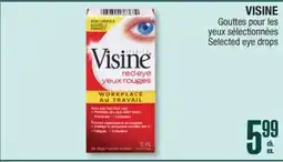 Jean Coutu VISINE Selected eye drops offer