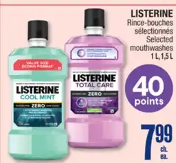 Jean Coutu LISTERINE Selected mouthwashes offer