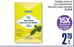 Jean Coutu PERSONNELLE Selected cough lozenges offer