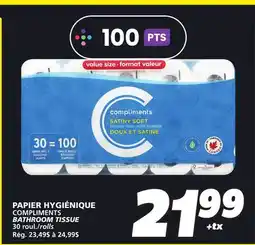 IGA COMPLIMENTS BATHROOM TISSUE offer