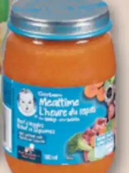 Familiprix GERBER, Organic, Baby food, 128 ml or GERBER, Baby food beef and veggies, 160 ml offer