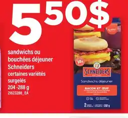 Maxi SANDWICHS OU BOUCHÉES DÉJEUNER SCHNEIDERS offer