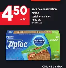 Maxi SACS DE CONSERVATION ZIPLOC, 10-90 UN offer