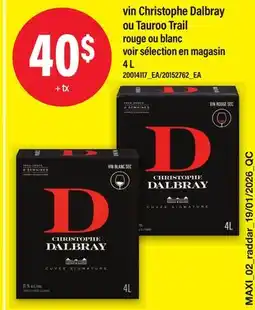 Maxi VIN CHRISTOPHE DALBRAY OU TAUROO TRAIL offer