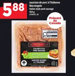 Maxi SAUCISSE DE PORC À L'ITALIENNE MARCANGELO | ITALIAN STYLE PORK SAUSAGE offer