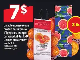 Maxi PAMPLEMOUSSE ROUGE PRODUIT DE TURQUIE OU D'ÉGYPTE OU ORANGES CARA, SAC DE 3 LB offer