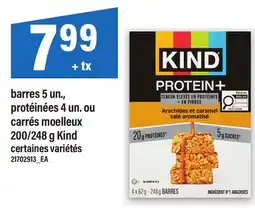 Maxi BARRES 5 PROTÉINÉES 4 UN. OU CARRÉS MOELLEUX, 200/248 G KIND offer