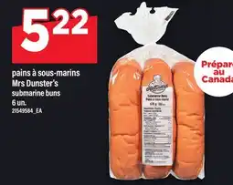 Maxi PAINS À SOUS-MARINS MRS DUNSTER'S | SUBMARINE BUNS, 6 UN offer