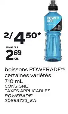 Provigo POWERADE, 710 mL CONSIGNE offer