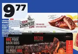 Provigo BACK RIBS, 585 G OR PC SMOKIN' STAMPEDE PORK BACK RIBS, 500 G offer