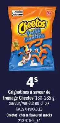 Provigo CHEETOS CHEESE FLAVOURED SNACKS offer