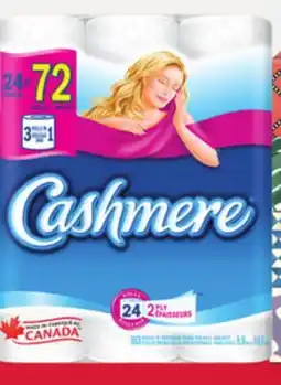 Provigo CASHMERE BATHROOM TISSUE, 24=72 ROULEAUX offer