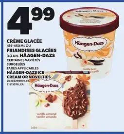 Provigo HÂAGEN-DAZS ICE CREAM, 414-450 ML OR NOVELTIES, 3/4 UN offer