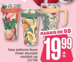 Jean Coutu Flower decorated insulated cup offer