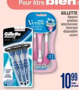Jean Coutu GILLETTE Selected disposable razors offer