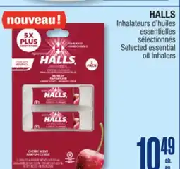 Jean Coutu HALLS Selected essential oil inhalers offer
