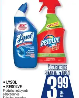 Jean Coutu LYSOL, RESOLVE Selected cleaning products offer
