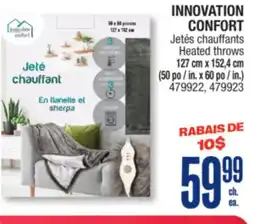 Jean Coutu INNOVATION CONFORT Heated throws offer