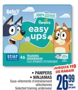 Jean Coutu PAMPERS, NINJAMAS Selected training underwear offer
