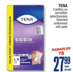 Jean Coutu TENA Selected underwear and pads offer