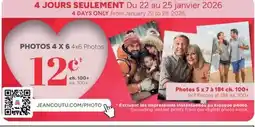 Jean Coutu PHOTOS 4 X 6 offer