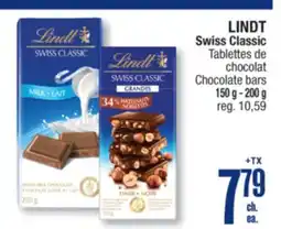 Jean Coutu LINDT Swiss Classic Chocolate bars offer