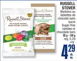 Jean Coutu RUSSELL STOVER Sugar-free candies or chocolate bars offer