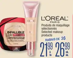 Jean Coutu L'ORÉAL PARIS Selected makeup products offer