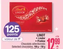 Jean Coutu LINDT Lindor, Praline Selected chocolates offer
