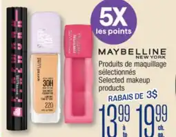 Jean Coutu MAYBELLINE NEW YORK Selected makeup products offer