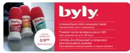Jean Coutu BYLY Fast-absorbing roll-on antiperspirant Selected products offer
