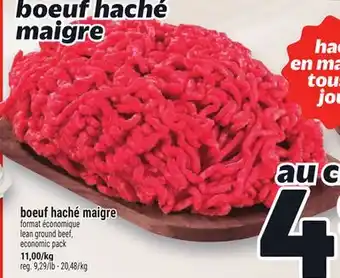 Metro BOEUF HACHÉ MAIGRE | LEAN GROUND BEEF, ECONOMIC PACK offer