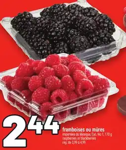 Metro FRAMBOISES OU MÛRES | RASPBERRIES OR BLACKBERRIES offer