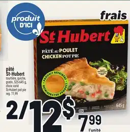 Metro PÂTÉ ST-HUBERT | ST-HUBERT POT PIE offer