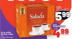 Metro THÉ EN SACHETS RED ROSE, SALADA | RED ROSE, SALADA TEA BAGS offer