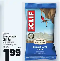 Metro BARRE ÉNERGÉTIQUE CLIF | CLIF BAR BAR ENERGY BAR offer