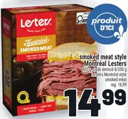 Metro SMOKED MEAT STYLE MONTRÉAL LESTERS | LESTERS MONTRÉAL STYLE SMOKED MEAT offer