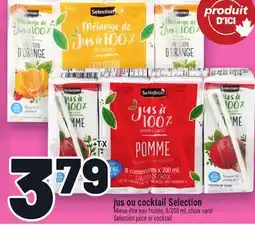 Metro JUS OU COCKTAIL SELECTION | SELECTION JUICE OR COCKTAIL offer