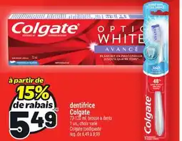 Metro DENTIFRICE COLGATE | COLGATE TOOTHPASTE offer