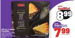 Metro PÂTÉ AUX 3 VIANDES IRRÉSISTIBLE | IRRÉSISTIBLE FROZEN 3 MEATS PIE offer