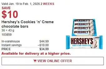 Hershey's Cookies 'n' Creme chocolate bars