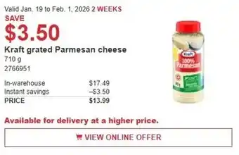 Kraft grated Parmesan cheese