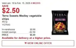 Costco Terra Sweets Medley vegetable chips offer