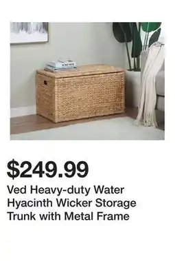 Wayfair Ved Heavy-duty Water Hyacinth Wicker Storage Trunk with Metal Frame offer