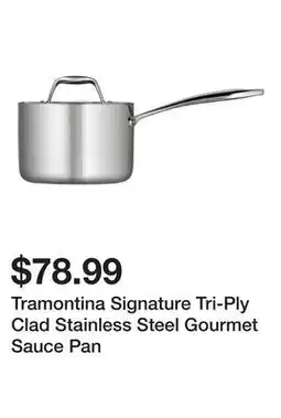Wayfair Tramontina Signature Tri-Ply Clad Stainless Steel Gourmet Sauce Pan offer