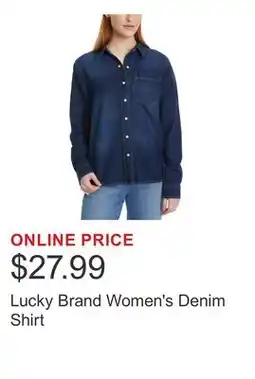 Costco Lucky Brand Women's Denim Shirt offer