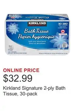 Costco Kirkland Signature 2-ply Bath Tissue, 30-pack offer