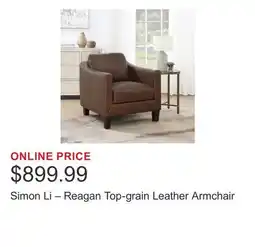 Costco Simon Li – Reagan Top-grain Leather Armchair offer